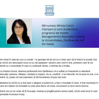 Cel Mai Creativ Testimonial Mirela Costin Oprisan